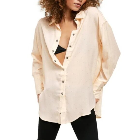 We the Free People All Smiles Clip Button Shirt - Picture 1 of 15